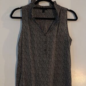 100% silk J. Crew herringbone sleeveless blouse